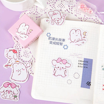 45 Pcs Cute Rabbit Kawaii Stickers